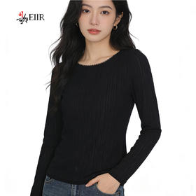 司歌弹力醋酸打底衫圆领长修上衣女T901291X