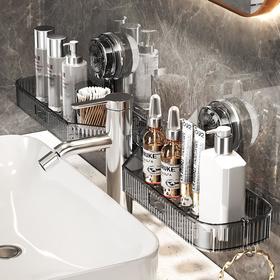 家用浴室卫生间转角置物架吸盘式免打孔安装洗漱用品化妆品收纳架