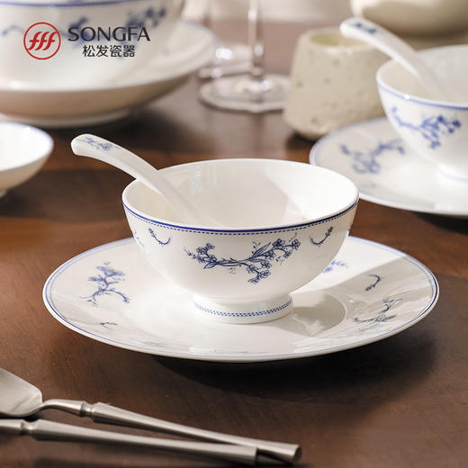 28头蓝星风铃骨瓷釉中餐具 商品图8