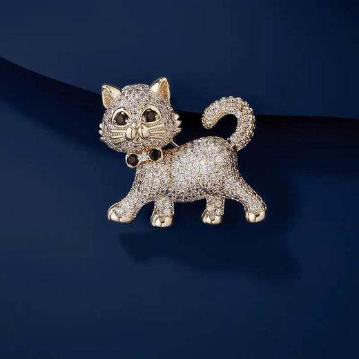 丁摩 日韩萌系可爱小猫胸针女猫咪衣饰胸花复古文艺物件 5ZF-0281 商品图0