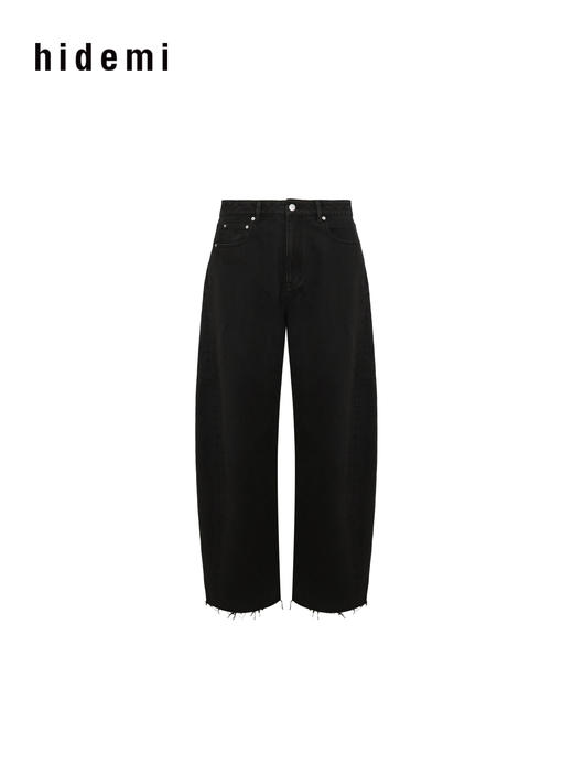 hidemi副线小h 香蕉裤Banana Pants系列宽松毛边茧型牛仔裤弯刀裤长裤 商品图13