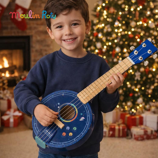 Moulin Roty  班卓琴 小狗普斯和皮鲁系列 弹奏乐器玩具 适合3岁+ 音律启蒙 法国品牌 -684090 商品图2