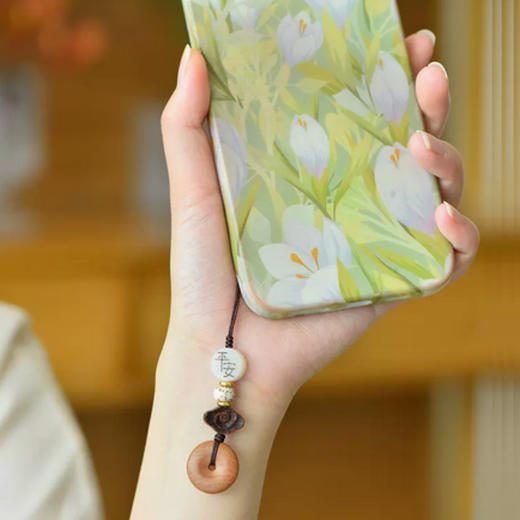 丁摩 【东南桃木】平安扣汽车钥匙扣挂件老桃木吊坠项链手机挂饰品礼物5ZF-152 商品图2