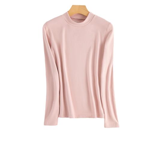 丁摩 半高领纯棉女士加厚加绒保暖秋衣中领肌底衣内搭外穿秋衣打底衫5ZF-2002 商品图4