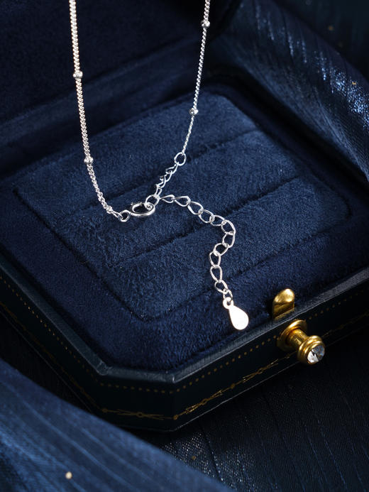 子佩集【月涟缪斯】银S925珍珠惜王妃项链【SPN0545002】7.5mm大珠一字串珠2601 商品图5