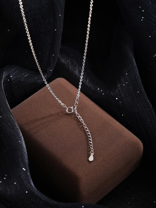 子佩集【珠链垂月】银S925珍珠惜王妃项链【SPN0730003】3.2mm小珠5.2mm大珠一字串珠2601 商品图4