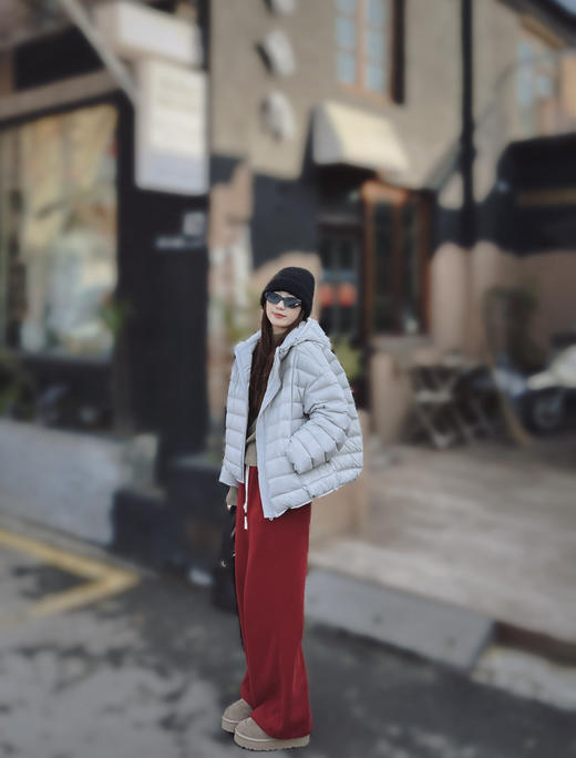 新年战马氛围感拉满镰刀两穿显瘦加绒卫裤 商品图3