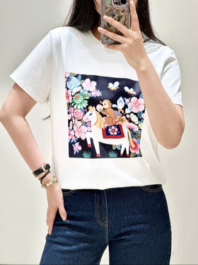 16-3渠道货  小禾 马年限定 马上封侯 新春氛围 圆脸短袖T恤