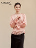 【佩斯利纹蕾丝】阿菁娜冬季新款新中式提花上衣佩斯利纹蕾丝拼接轻奢通勤设计复古显贵内搭F30D202003 商品缩略图4