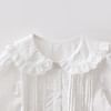 马克珍妮优雅甜美女童纯棉花边领衬衫2026年春装新款560169 商品缩略图4
