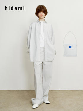 hidemi副线小h 小男孩色织格纹休闲宽松长袖衬衫外套长裤包三件套