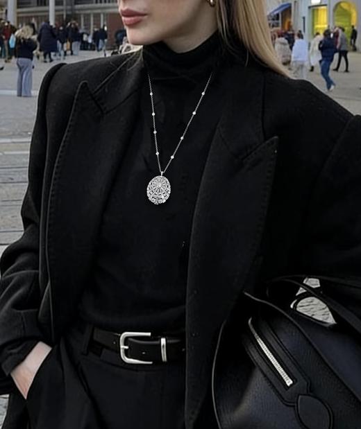 GAONAS  太阳神 时尚臻奢贵气白色项链11669XW 商品图3