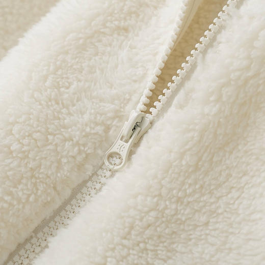 女士长绒摇粒绒保暖连帽外套 商品图12