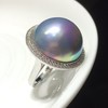 【私席真珠·新年盛宴】18K金镶钻马贝珍珠戒指，18-19mm，戒圈14，孤品 商品缩略图0