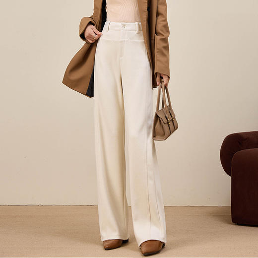 丁摩 女款高端垂感高腰直筒裤遮肉显瘦休闲裤宽松女裤子5ZF-12621 商品图1