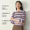【严选】诗凡黎Polo领撞色条纹针织衫2026春新款半拉链复古显瘦内搭毛衣女7H1231061 商品缩略图3