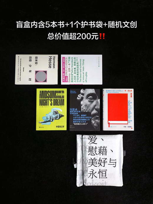 【限量限定】未读首款·口袋书盲盒（精选随机口袋书5本+限定哲思随行包1个+随机周边掉落），你的随身精神栖息地。 商品图5