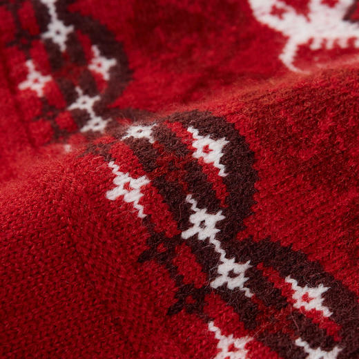 NPC潮牌新年系列费尔岛圆领套头毛衣提花针织衫保暖加厚NP5CSW05 商品图1