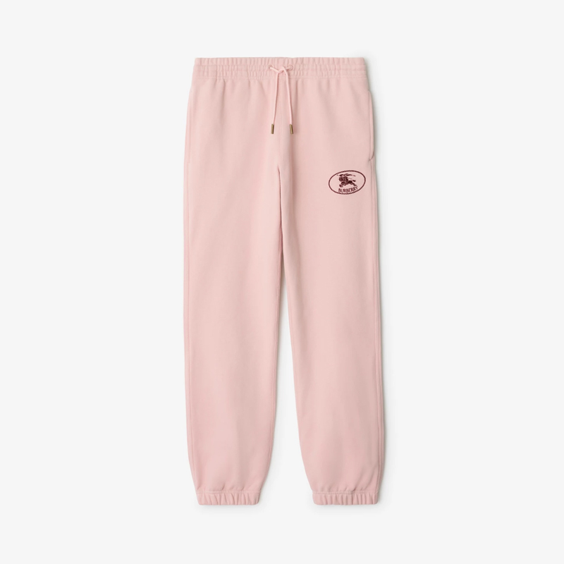 BURBERRY 巴宝莉 女士马术骑士印章刺绣棉质运动裤 粉色 8110949 C2989