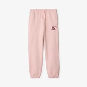 BURBERRY 巴宝莉 女士马术骑士印章刺绣棉质运动裤 粉色 8110949 C2989