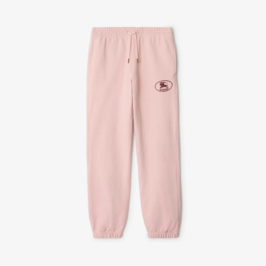 BURBERRY 巴宝莉 女士马术骑士印章刺绣棉质运动裤 粉色 8110949 C2989 商品图0