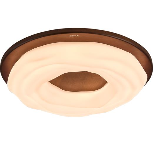 爆款🔥OPPLE欧普照明中古风曲奇26款卧室奶油风侘寂极简智控儿童房胡桃木色吸顶灯 商品图5
