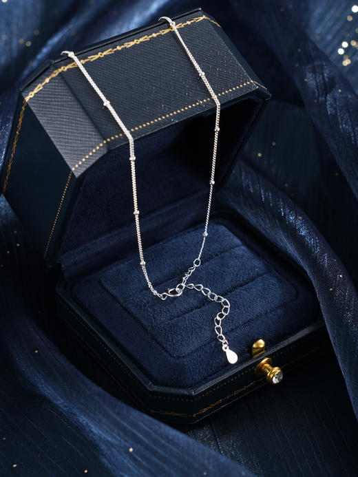 子佩集【月涟缪斯】银S925珍珠惜王妃项链【SPN0545002】7.5mm大珠一字串珠2601 商品图4