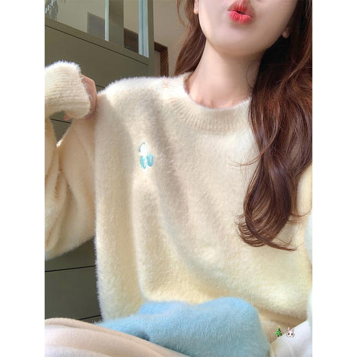 <曾小咸推荐>2.3现货秒杀 ！微信超特价！刺绣樱桃毛衣 日常189.99 立减100 秒杀89.99！！ 商品图3