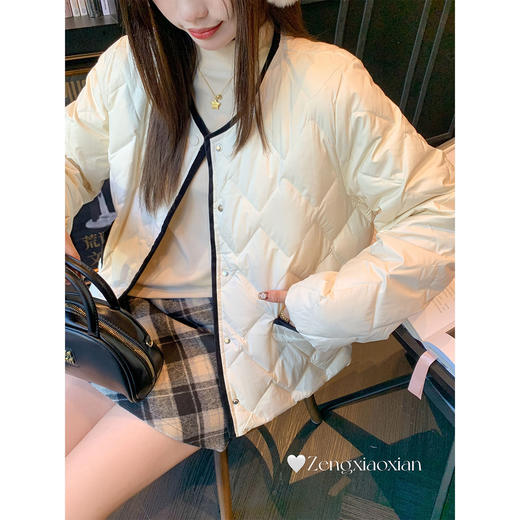 <曾小咸推荐>现货秒杀 ！微信超特价！韩系撞色边羽绒服 日常429.99 立减170 秒杀259.99！！ 商品图1