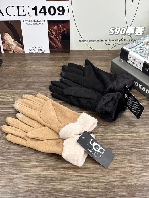 女士羊皮 皮毛一体 秋冬防寒手套！ 商品图2