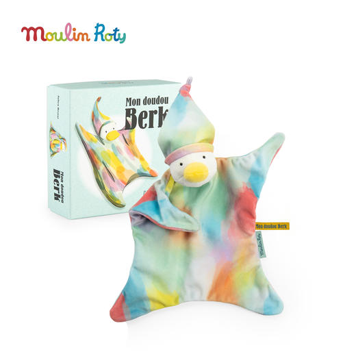 Moulin Roty 安抚巾礼盒 鸭子伯克 法国儿童书籍玩偶系列 适合0岁+ 法国品牌 -894011 商品图0