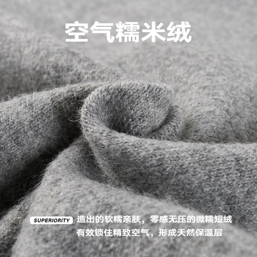 NPC潮牌胸口刺绣【空气糯米绒】针织开衫彩虹植绒扣秋冬男NP5CSW06 商品图4