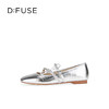Dfuse迪芙斯2026春季新款斜方头钻链亮面漆皮玛丽珍单鞋平跟鞋女鞋DFE1111017 商品缩略图10