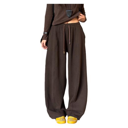 【合作款】糯米绒垂感抽绳毛呢阔腿弯刀裤 yc0112001 商品图5