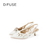 Dfuse迪芙斯2026春季新款尖头细跟格桑花柔软羊皮通勤高跟凉鞋女鞋DFE1114021 商品缩略图12