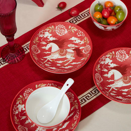 共禾京品 马年陶瓷餐具礼盒 | 釉面光亮、质感细腻、实用套装搭配、精美大气、送礼佳选 商品图4