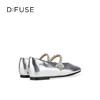 Dfuse迪芙斯2026春季新款圆头钻链抓皱牛皮复古玛丽珍舒适平跟鞋女鞋DFE1111018 商品缩略图12