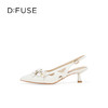 Dfuse迪芙斯2026春季新款尖头细跟格桑花柔软羊皮通勤高跟凉鞋女鞋DFE1114021 商品缩略图11