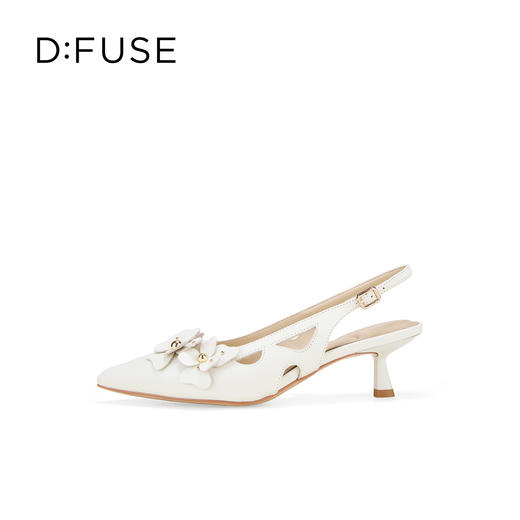 Dfuse迪芙斯2026春季新款尖头细跟格桑花柔软羊皮通勤高跟凉鞋女鞋DFE1114021 商品图11