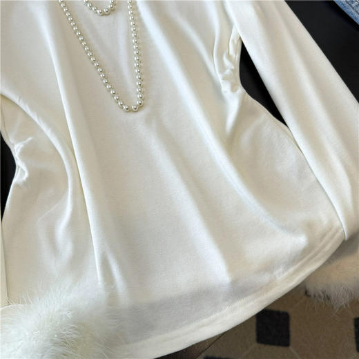 抢疯啦❗️南油出品❗️富婆新中式绝美穿搭【新中式国风高领毛毛袖打底衫ACU091303】💖来了，东方美学天花板‼️ 年底大杀四方的战袍合集，面料华贵，👏做工精湛，妥妥的国风美人，重工定制！ 商品图5