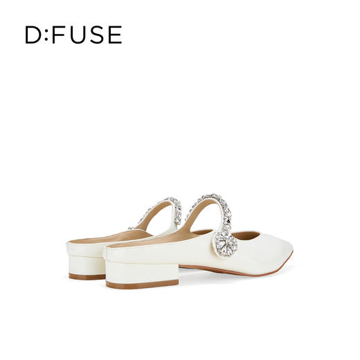 Dfuse迪芙斯2026春季新款尖头钻链半包头平跟穆勒拖鞋凉拖鞋舒适女鞋DFE1110025 商品图8