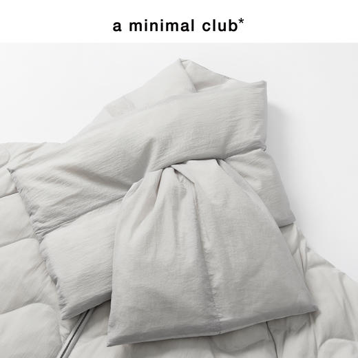 a minimal club复古立体葫芦绗缝90鸭绒羽绒服配围巾AM5BDJ18 商品图1