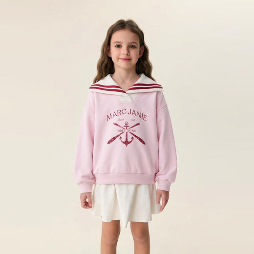 马克珍妮学院女童海军领卫衣2026年春装新款560157 商品图1