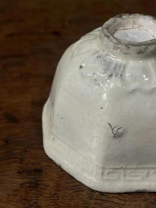 磁州窑白釉印花莲瓣纹八方杯，顺丰包邮 商品图3