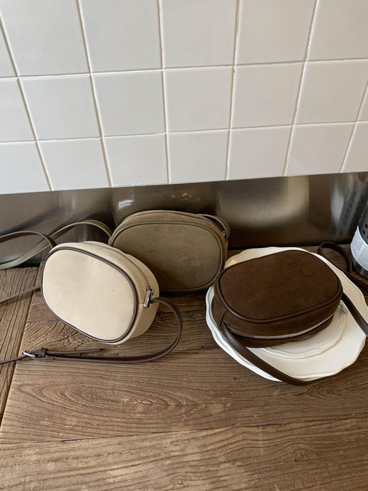 ✨超有质感的磨砂麂皮鹅蛋包！一眼沦陷【复古鹅蛋包1074】💖好看真的藏不住，秋季第一包就是它拉响的！磨砂真皮质感真的是绝绝子！💨 商品图1