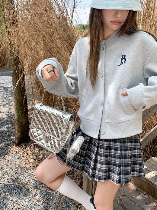 【129元任选2件】现货！学院风格子高腰a字短百褶裙 商品图4