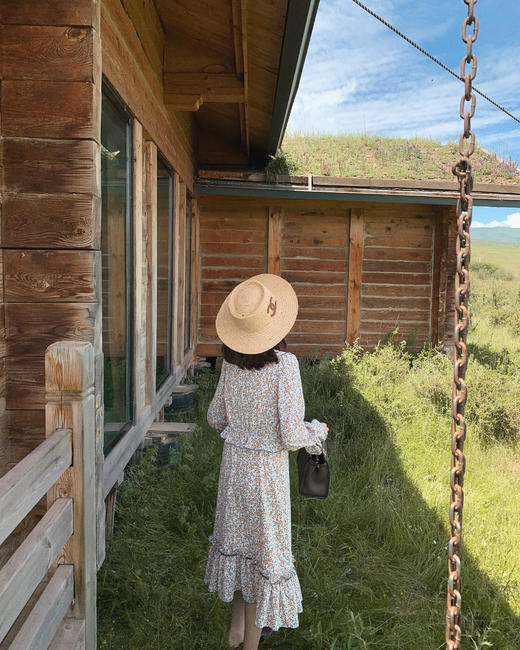 金蘑菇菇【 海牙秋天】法式茶歇裙印花裙碎花裙气质连衣裙中长款 商品图2