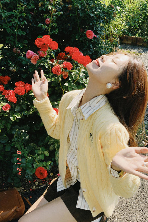 <曾小咸推荐>【149元任选2件】现货！韩系杏色条纹长袖 商品图13