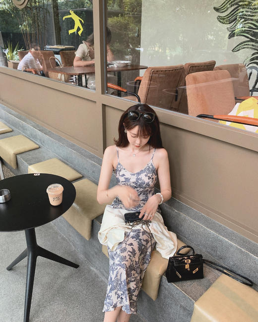 金蘑菇菇【 海牙秋天】法式茶歇裙印花裙碎花裙气质连衣裙中长款 商品图13