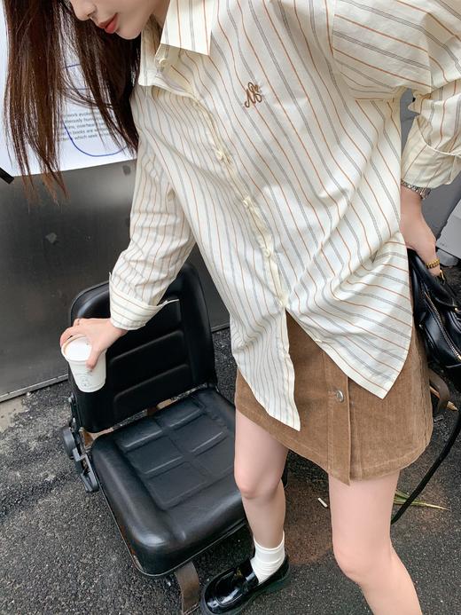 <曾小咸推荐>【149元任选2件】现货！韩系杏色条纹长袖 商品图8